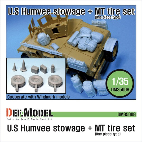 Def Model DM35008 1/35 US Humvee Stowage + MT tire set