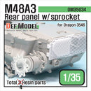 Def Model DM35034 1/35 M48A3 Rear Panel set w/ sprocket part