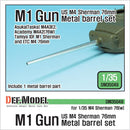 Def Model DM35049 1/35 US M4 Sherman M1 Gun Metal Barrel Set