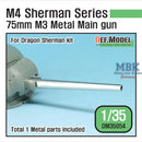 Def Model DM35054 1/35 M4 Sherman 75mm M3 Main gun Metal barrel