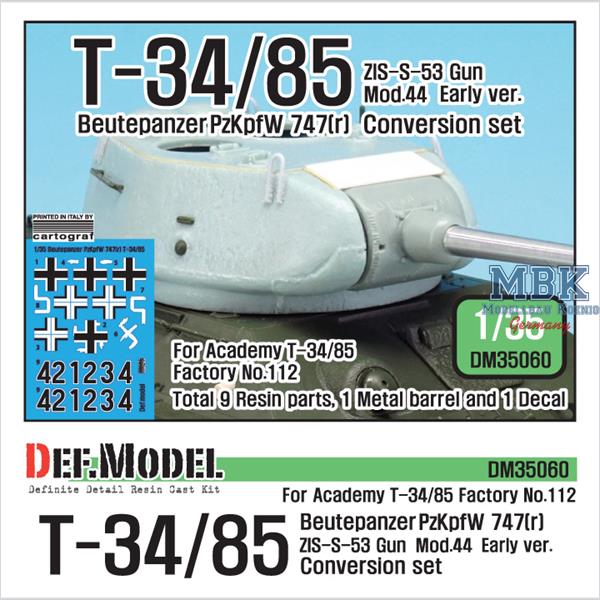 Def Model DM35060 1/35 T-34/85 ZIS-53 Mod.44 Early Conversion set