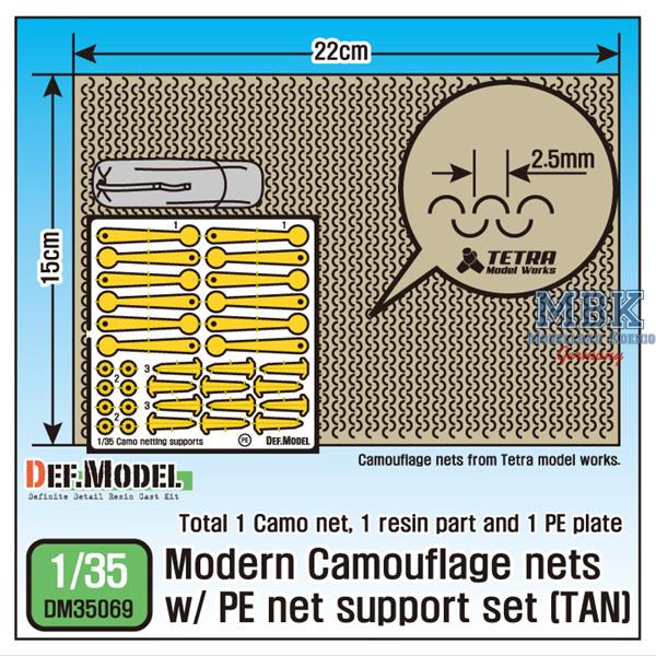 Def Model DM35069 1/35 Modern Camouflage nets w/ PE support (tan)