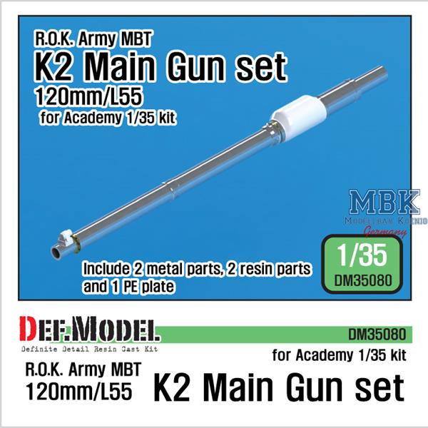 Def Model DM35080 1/35 ROK K2 120mm/L55 Metal Barrel Set