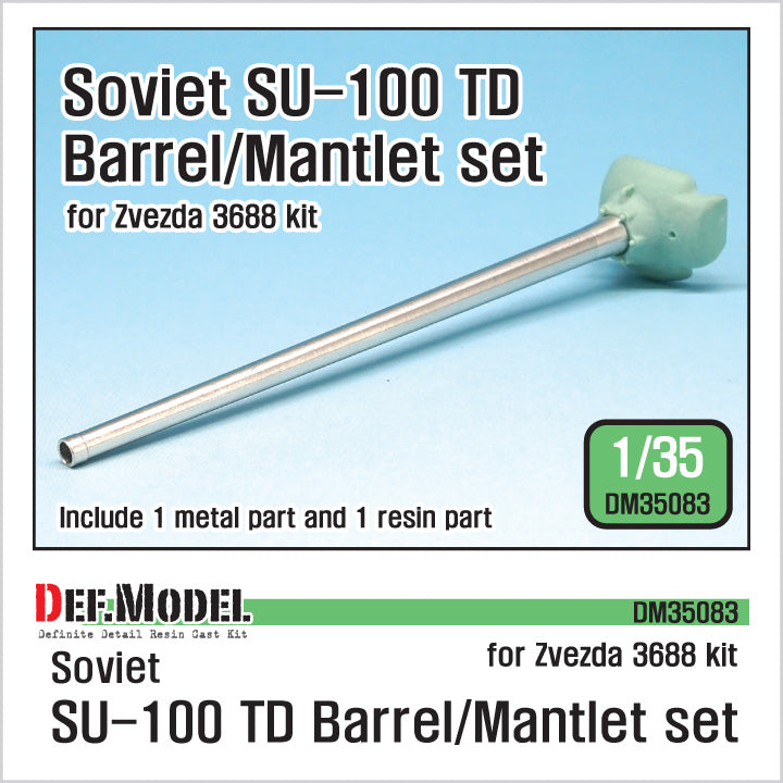 Def Model DM35083 1/35 SU-100 TD D-10S Barrel / Mantlet Set