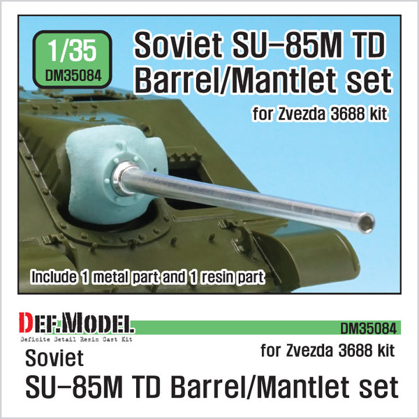 Def Model DM35084 1/35 Soviet SU-85M TD D-5S Barrel / Mantlet Set