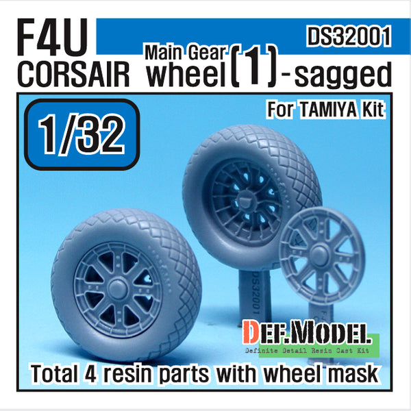 Def Model DS32001 1/32  F4U-1 Corsair Wheel Set (1)