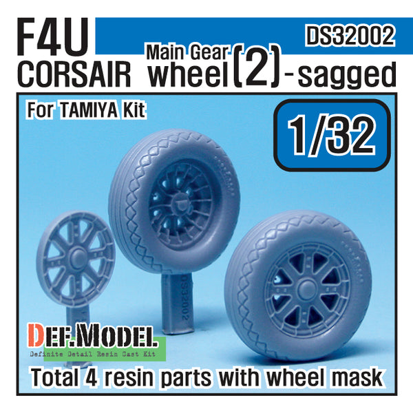 Def Model DS32002 1/32  F4U-1 Corsair Wheel Set (2)