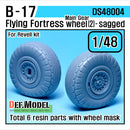 Def Model DS48004 1/48 B-17F/G Flying Fortress Wheel Set (2)