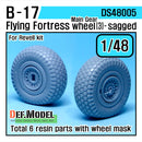 Def Model DS48005 1/48 B-17F/G Flying Fortress Wheel Set (3)
