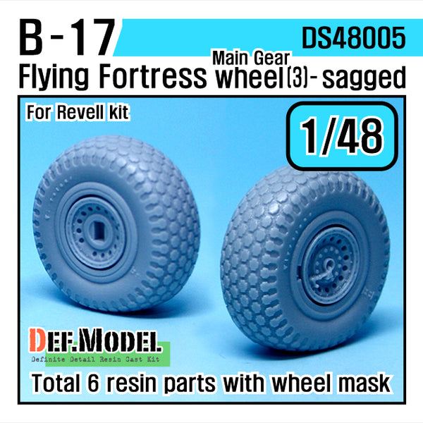 Def Model DS48005 1/48 B-17F/G Flying Fortress Wheel Set (3)