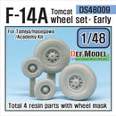 Def Model DS48009 1/48 F-14 Tomcat Sagged Wheel Set- Early