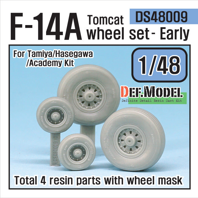 Def Model DS48009 1/48 F-14 Tomcat Sagged Wheel Set- Early