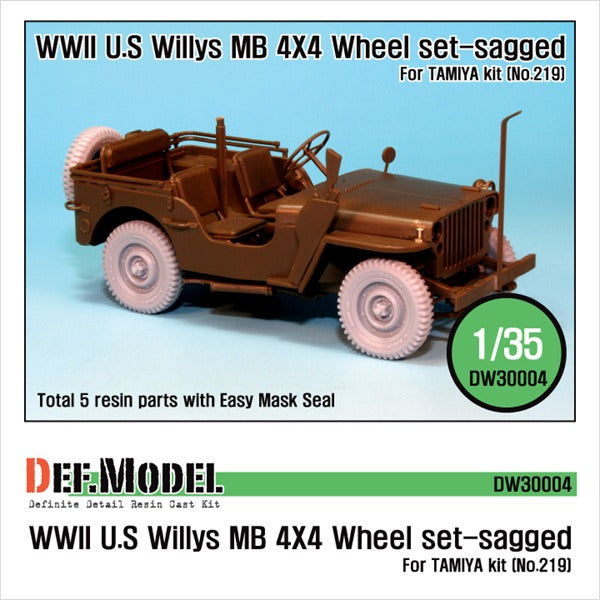 Def Model DW30004 1/35 Willys MB 4x4 Truck Wheel set