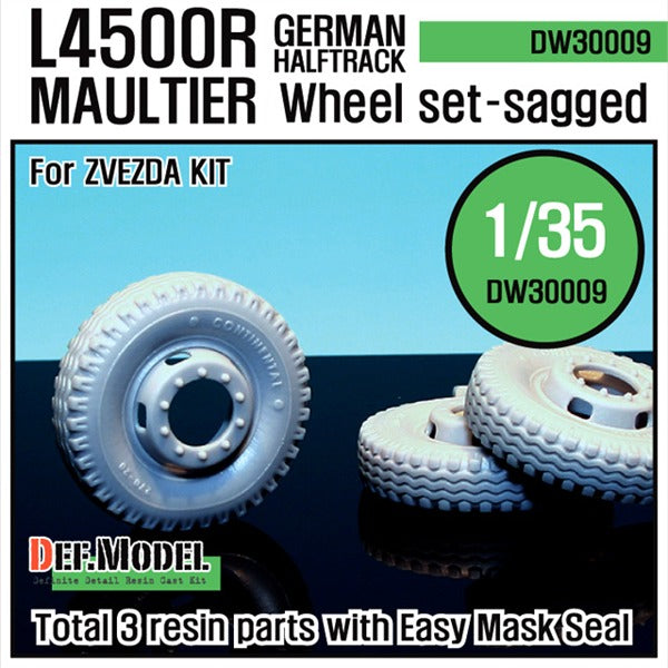 Def Model DW30009 1/35 WW2 German L4500 R Maultier Wheel Set