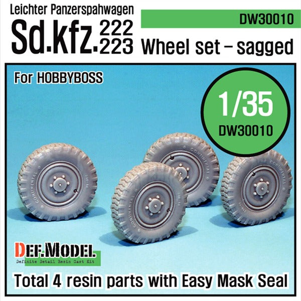 Def Model DW30010 1/35 WW2 German Sd.Kfz.222 Wheel Set