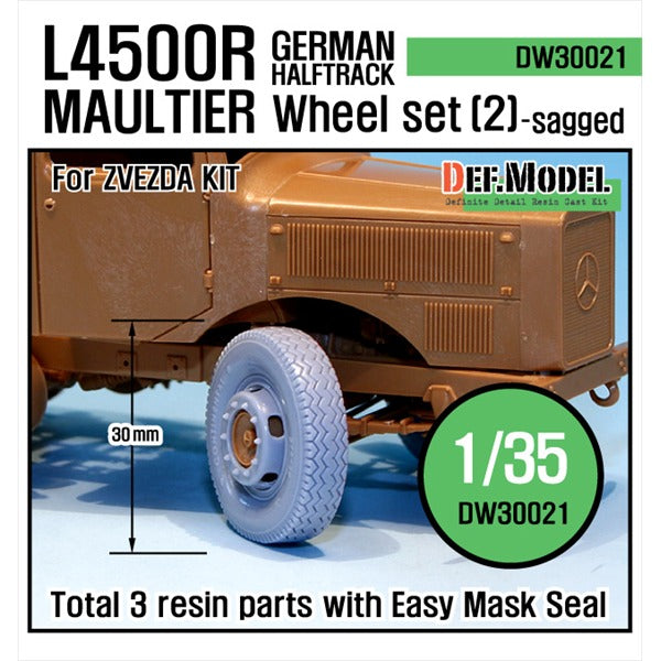 Def Model DW30021 1/35 WW2 German L4500 R Maultier Wheel set 2