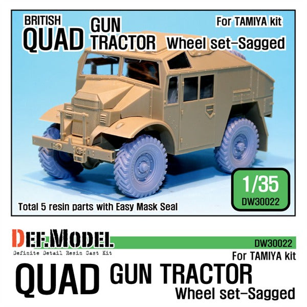 Def Model DW30022 1/35 WW2 British Quad Gun Truck Wheel Set
