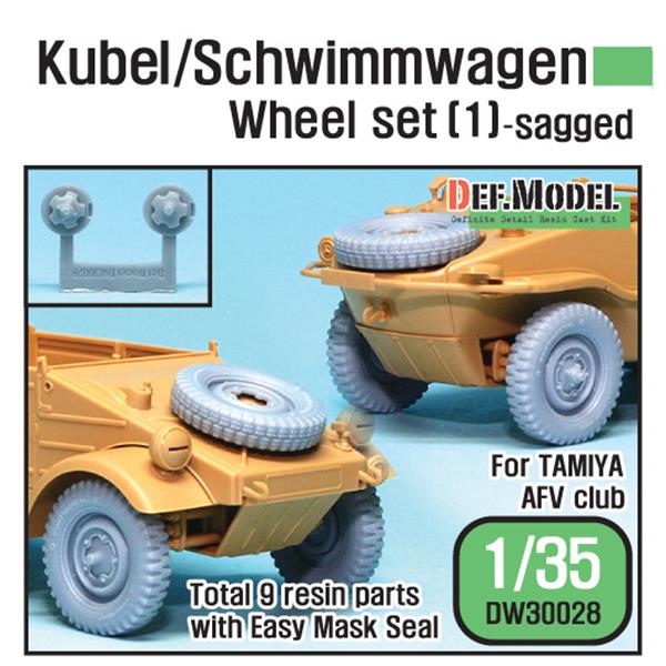 Def Model DW30028 1/35 WWII Kübel/Schwimmwagen Wheel set (1)