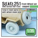 Def Model DW30037 1/35  Sd.Kfz.251 Half-Track Sagged Front Wheel set