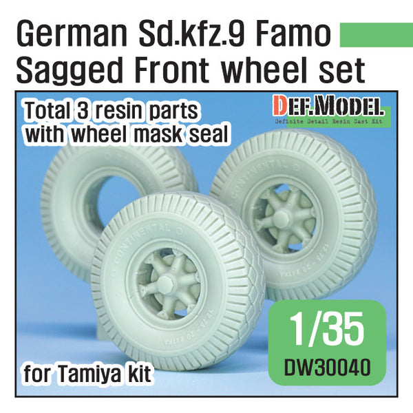 Def Model DW30040 1/35 German Sd.Kfz.9 Famo Sagged Front Wheel Set