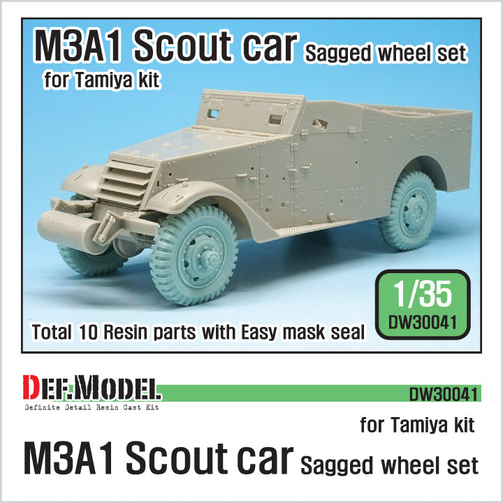 Def Model DW30041 1/35 M3A1 Scout car Sagged Wheel set (For Tamiya 35363)