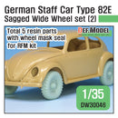 Def Model DW30046 1/35 German Staff Car Type 82E Wheel Set 02-Wide (Semperit)