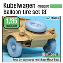 Def Model DW30031 1/35 WWII Kübelwagen Balloon Tire set (3)- sagged