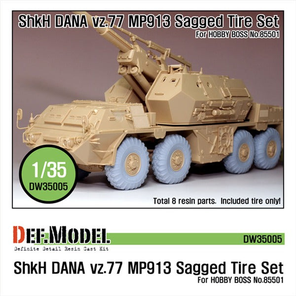 Def Model DW35005 1/35 Sz77 DANA ShKH MP913 Sagged Tire set