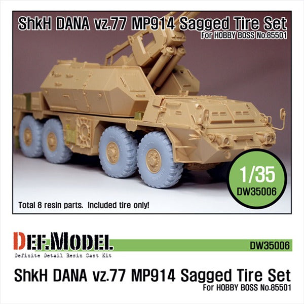 Def Model DW35006 1/35 Sz77 DANA ShKH MP914 Sagged Tire set