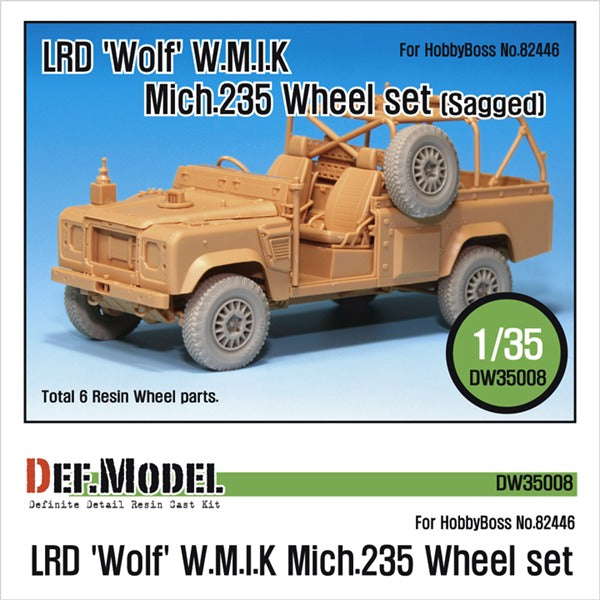 Def Model DW35008 1/35 LRD XD Wolf 'W.M.I.K' Mich.235 Sagged Wheel set