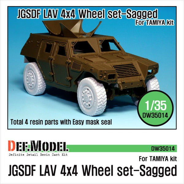 Def Model DW35014 1/35 JGSDF LAV 4x4 Sagged Wheel set