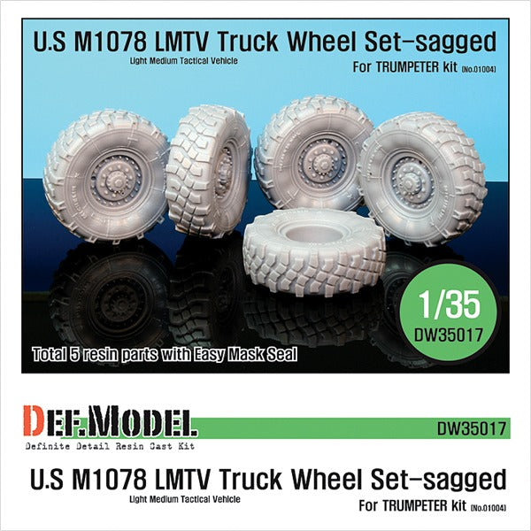 Def Model DW35017 1/35 M1078 LMTV Truck Sagged Wheel set