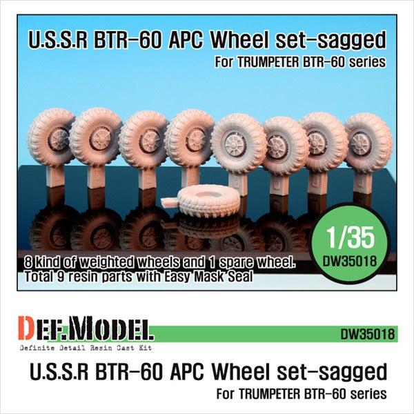 Def Model DW35018 1/35 BTR-60 APC Sagged Wheel set