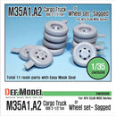 Def Model DW35036 1/35 U.S M35 Cargo truck GY sagged wheel set