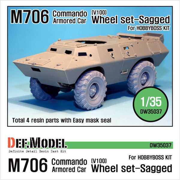Def Model DW35037 1/35 US M706(V100) Commando Sagged wheel set