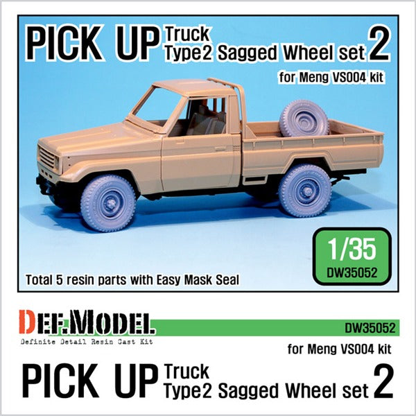 Def Model DW35052 1/35 Pick Up Truck Type 2 Sagged Wheel set #2