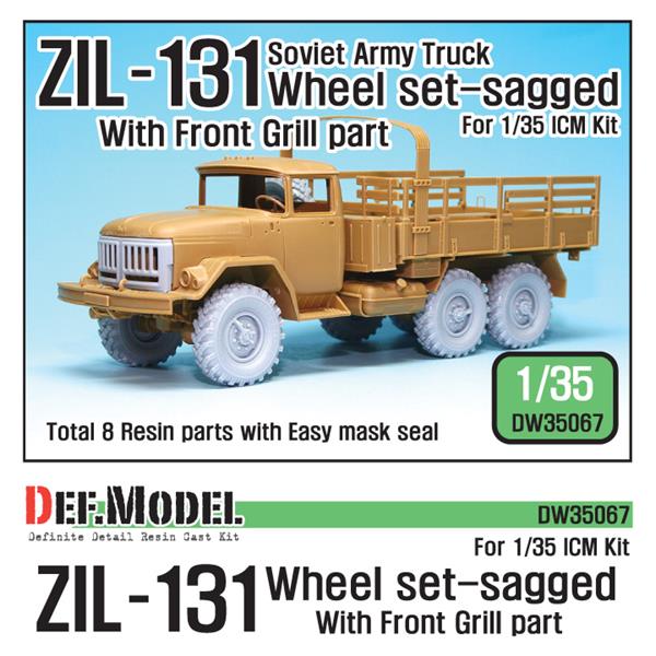 Def Model DW35067 1/35 Soviet Zil-131 Truck Sagged Wheel set