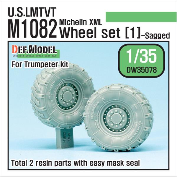 Def Model DW35078 1/35 US M1082 LMTVT Michelin Sagged Wheel set