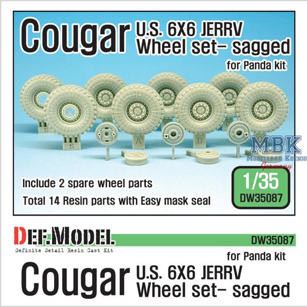 Def Model DW35087 1/35 U.S Cougar 6x6 JERRV Sagged Wheel set