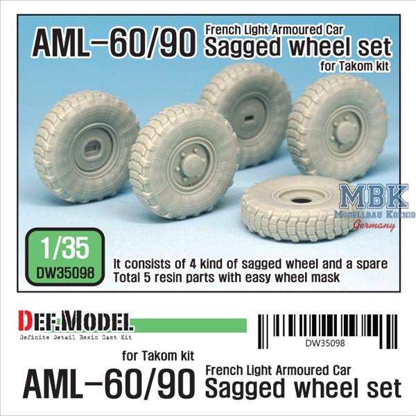 Def Model DW35098 1/35 AML-60/90 Sagged Wheel set