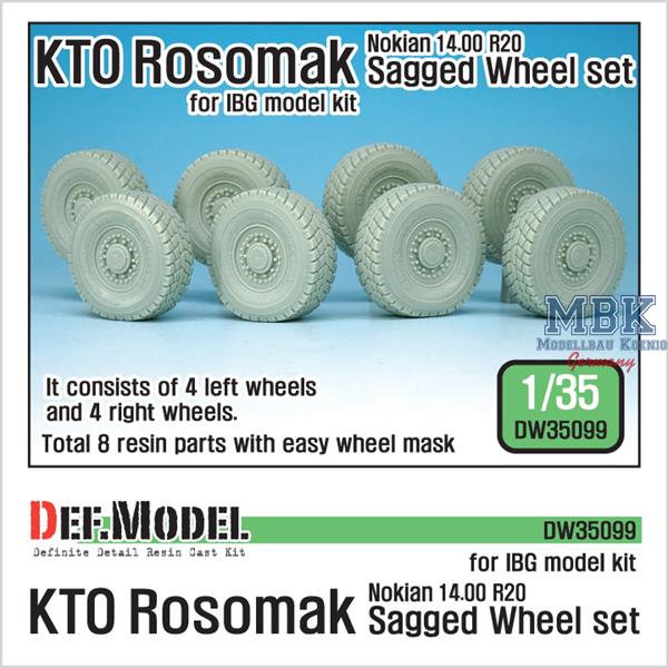 Def Model DW35099 1/35 KTO Rosomak Nokian Sagged Wheel set