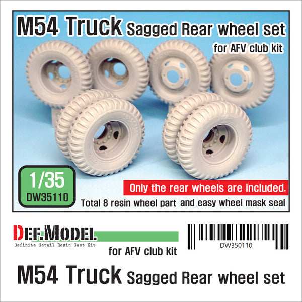 Def Model DW35110 1/35 M54A2 Cargo Truck Sagged Rear Wheel set