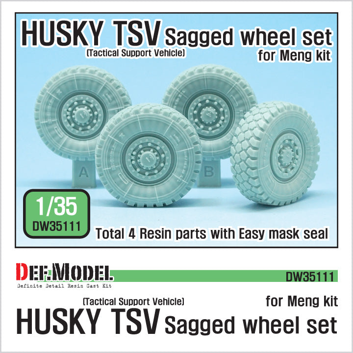 Def Model DW35111 1/35 UK Husky TSV Sagged wheel set ( for Meng 1/35)