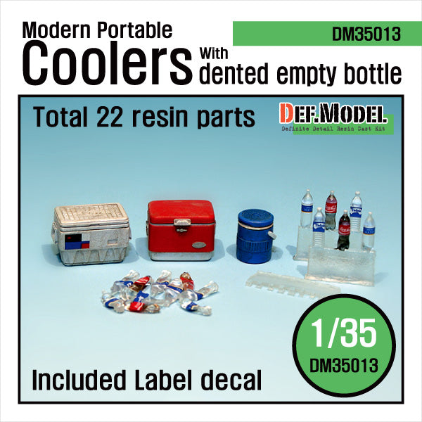 Def Model DM35013 1/35 Modern portable Cooler Set w/ Bottles
