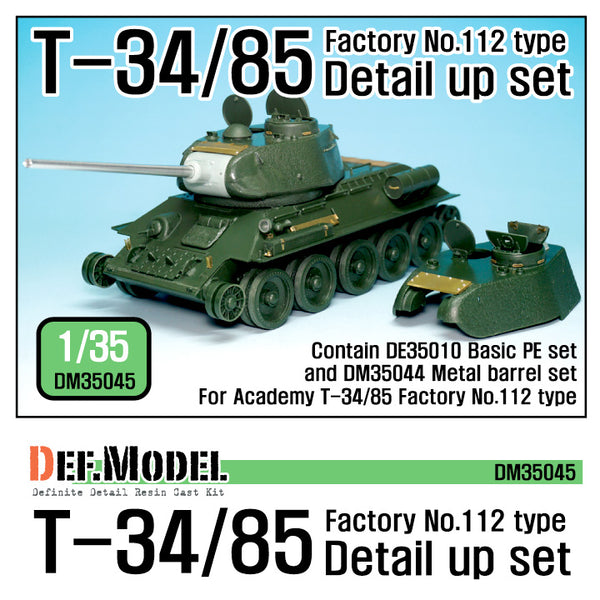 Def Model DM35045 1/35  T-34/85 Fac.No. 112 Detail up Set