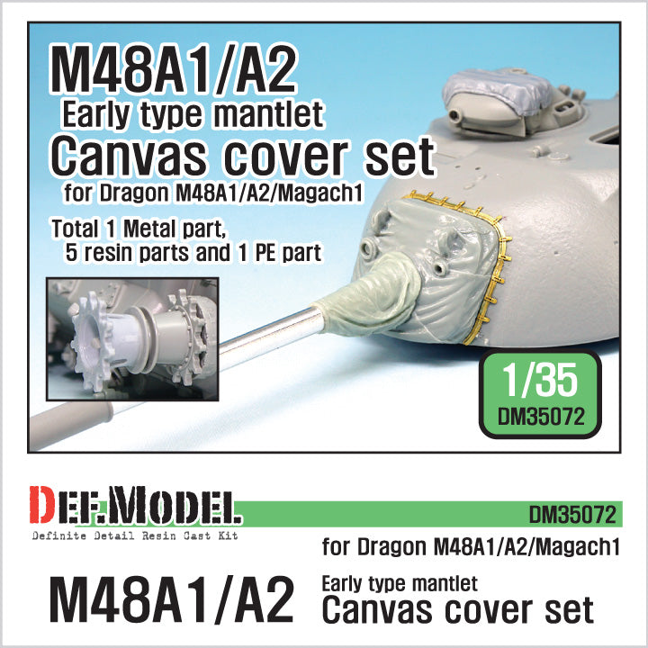 Def Model DM35072 1/35 US M48A1/A2 Early canvas cover set