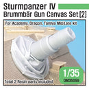 Def Model DM35099 1/35 Sturmpanzer IV Brummbar Mid/Late Canvas Cover Set (2) for Academy, Dragon, or Tamiya kit