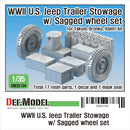 Def Model DM35104 1/35 WWII U.S. Willys Trailer Stowage w/ Sagged wheel set