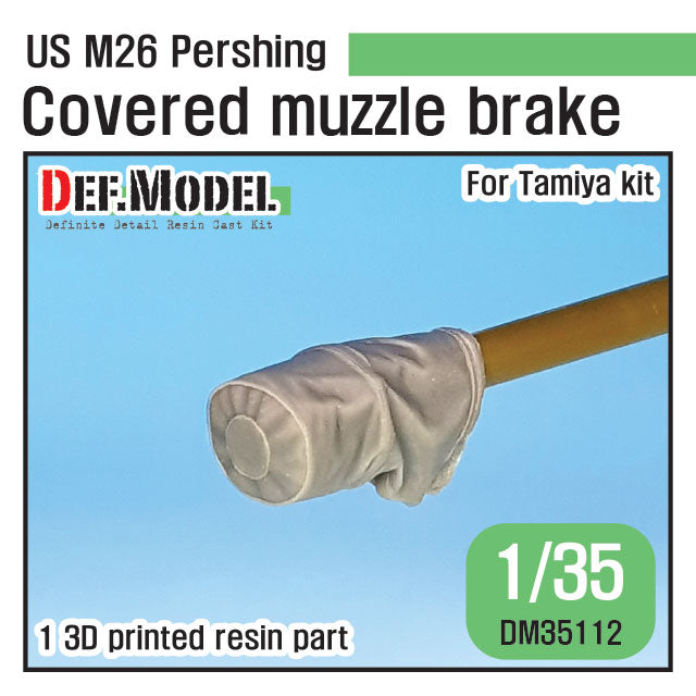 Def Model DM35112 1/35 US M26 Pershing Covered muzzle brake set for Tamiya kit