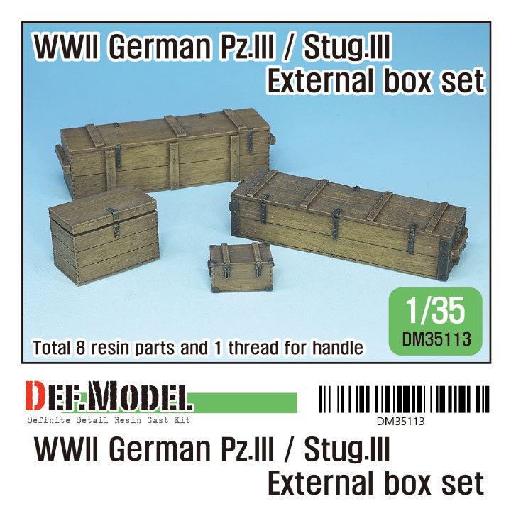 Def Model DM35113 1/35 WWII German Pz.III / Stug.III Extra stowage box set